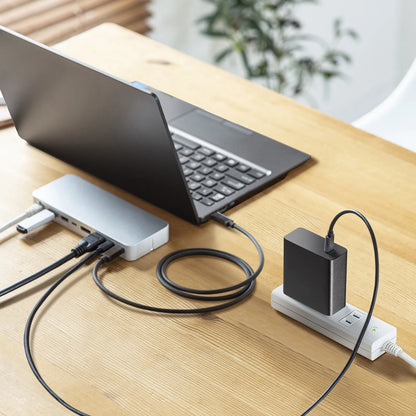 USB PD compatible AC charger (PD100W, with Type-C cable) ACA-PD93BK