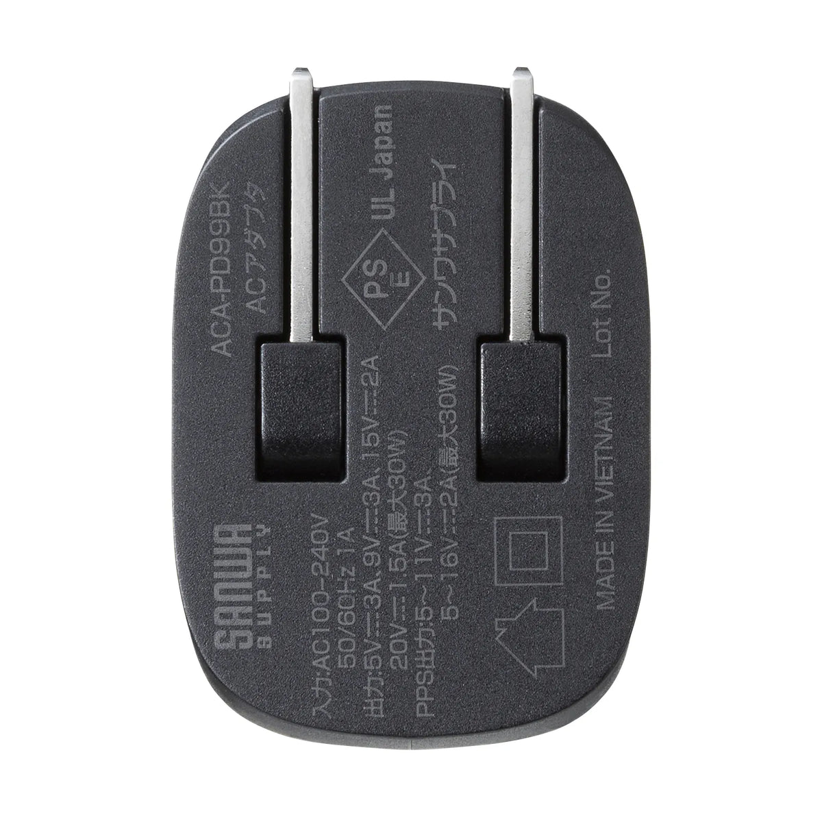USB PD compatible AC charger (PD30W) ACA-PD99BK