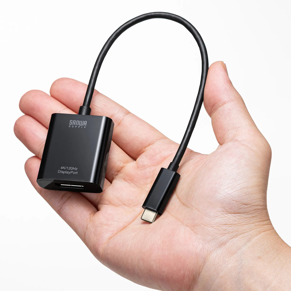 USB Type C-DisplayPort変換アダプタ(4K/120Hz/HDR対応） AD-ALCDP02