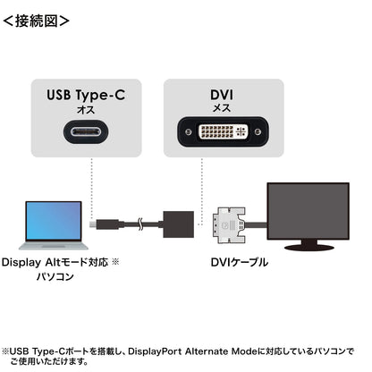 USB Type C to DVI Conversion Adapter AD-ALCDV