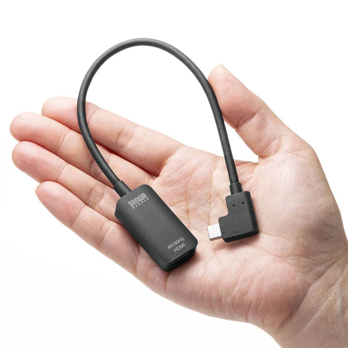 USB Type C (L-shaped) to HDMI Conversion Adapter (4K/30Hz) AD-ALCHD02L