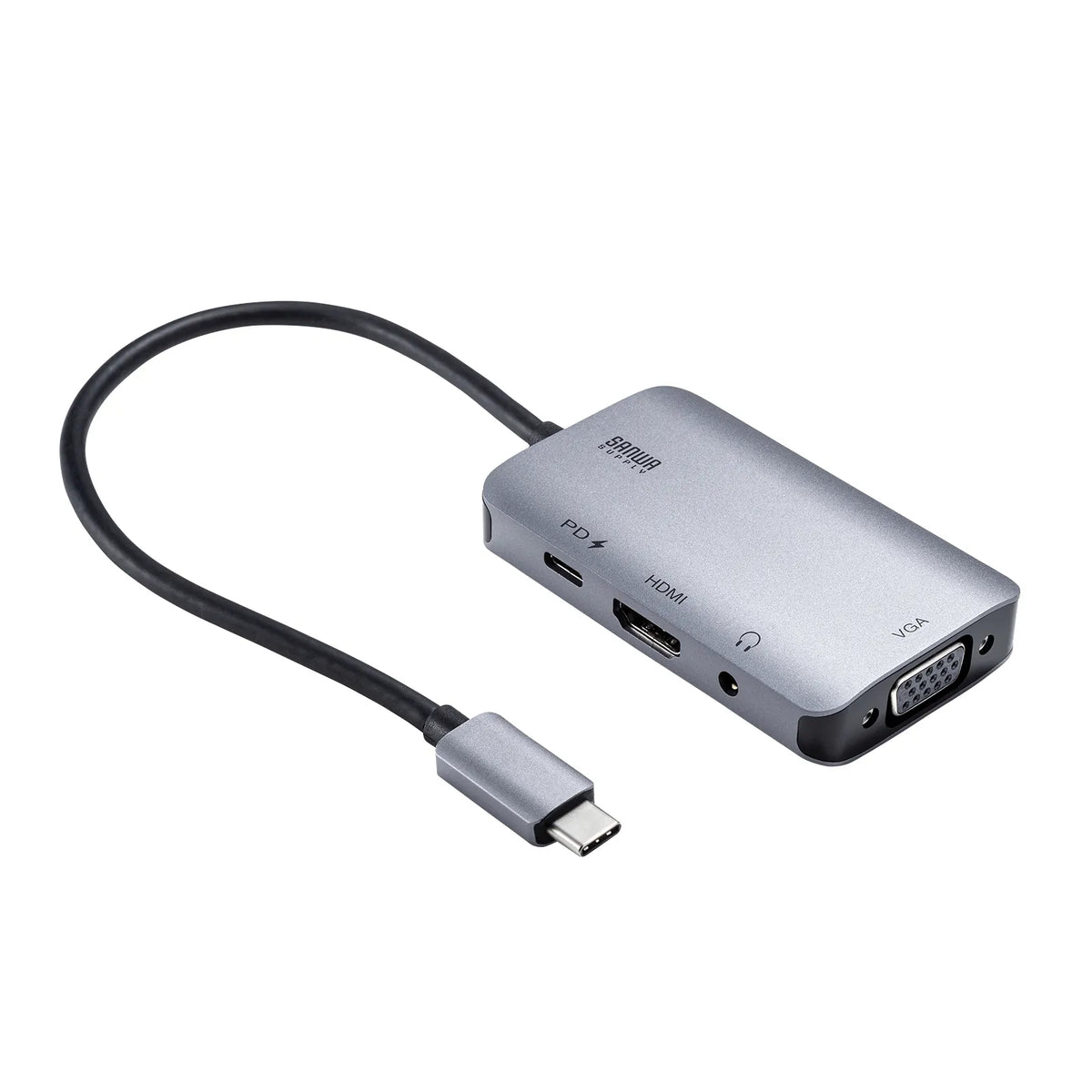 USB Type C-HDMI/VGA変換アダプタ(4K/30Hz/PD対応) AD-ALCHV02