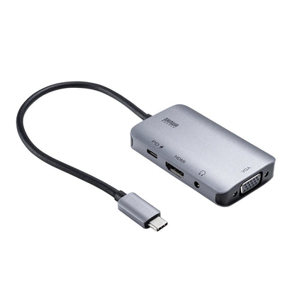 USB Type C-HDMI/VGA変換アダプタ(4K/30Hz/PD対応) AD-ALCHV02
