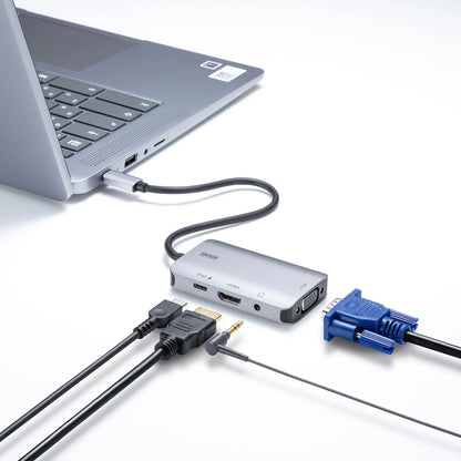 USB Type C-HDMI/VGA変換アダプタ(4K/30Hz/PD対応) AD-ALCHV02