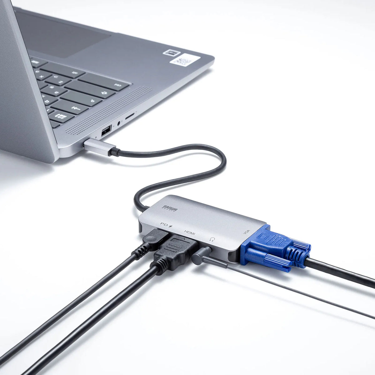 USB Type C-HDMI/VGA変換アダプタ(4K/30Hz/PD対応) AD-ALCHV02
