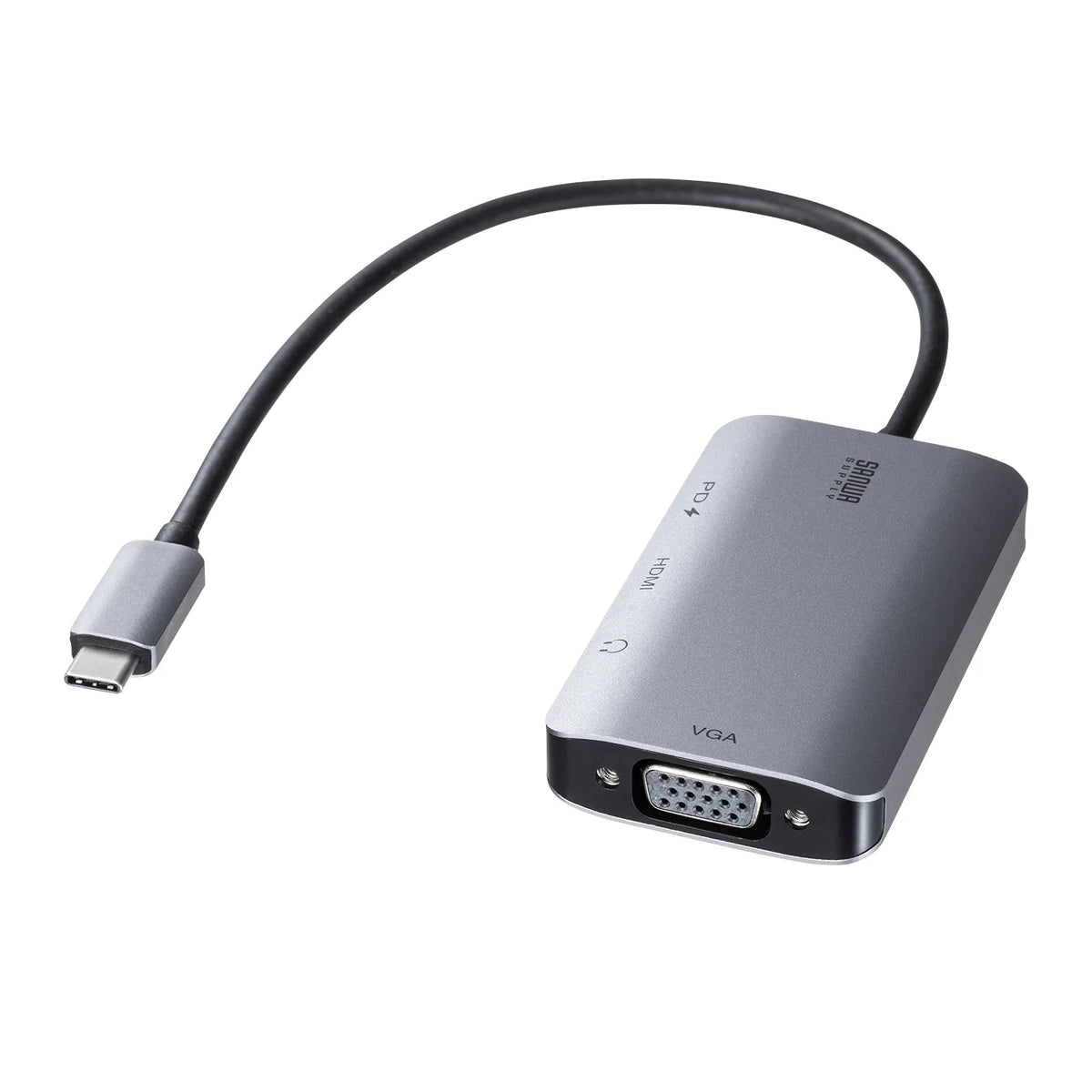USB Type C-HDMI/VGA変換アダプタ(4K/30Hz/PD対応) AD-ALCHV02