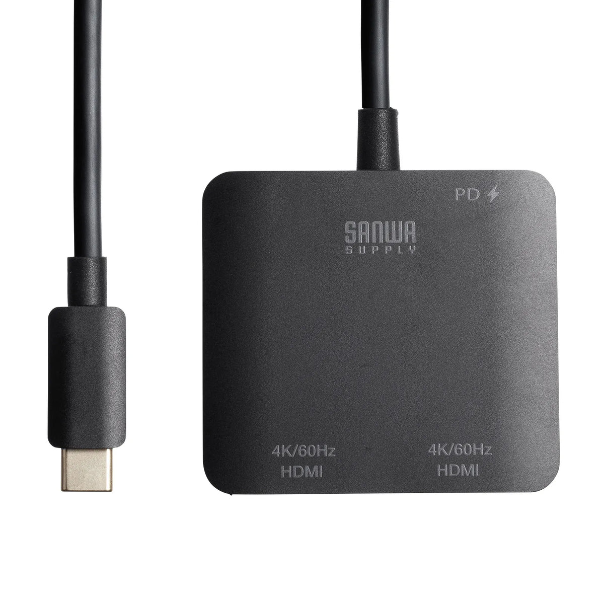 USB Type C-HDMI変換アダプタ(2ポート/4K/PD対応) AD-ALCMST2HDPD