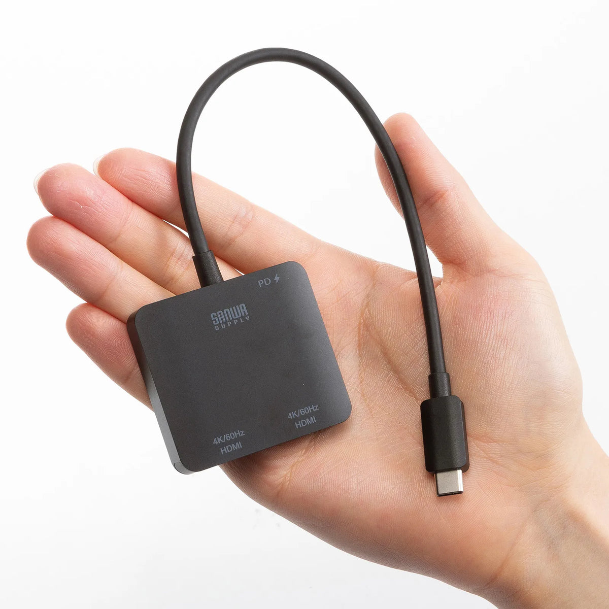 USB Type C-HDMI変換アダプタ(2ポート/4K/PD対応) AD-ALCMST2HDPD