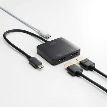 USB Type C-HDMI変換アダプタ(2ポート/4K/PD対応) AD-ALCMST2HDPD