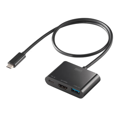 USB Type C to HDMI Conversion Adapter (4K/PD compatible/with USB hub) AD-ALCPHDPD02