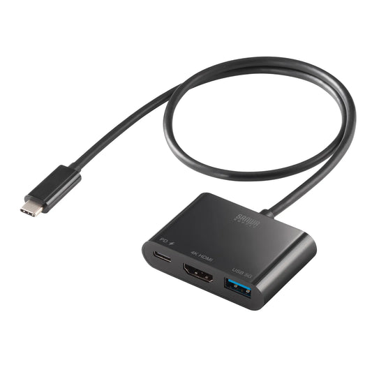 USB Type C to HDMI Conversion Adapter (4K/PD compatible/with USB hub) AD-ALCPHDPD02