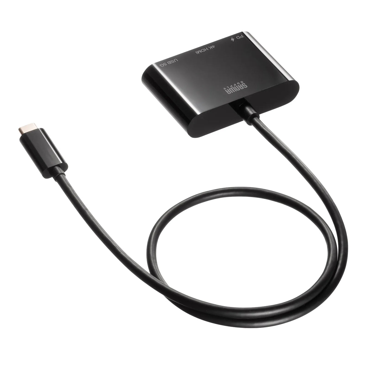 USB Type C to HDMI Conversion Adapter (4K/PD compatible/with USB hub) AD-ALCPHDPD02