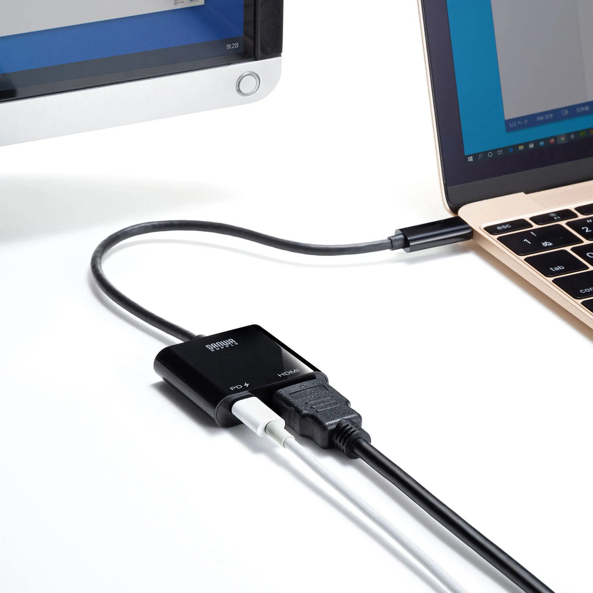 USB Type C-HDMI変換アダプタ(4K/60Hz/PD対応) AD-ALCPHDPD