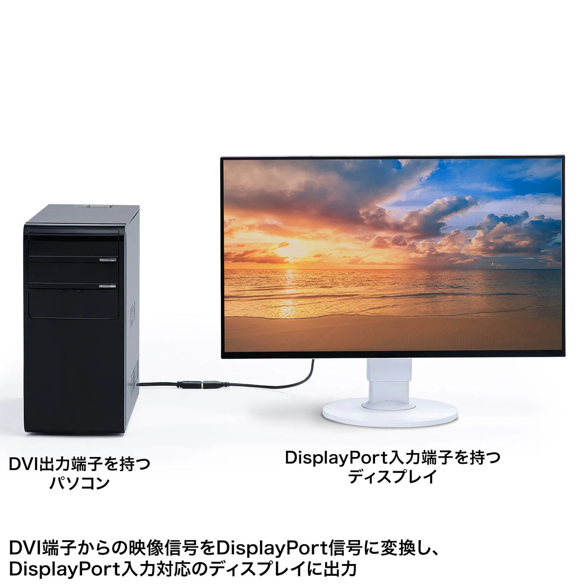 DVI-to-DisplayPort Conversion Adapter (4K/30Hz) AD-DVDP01