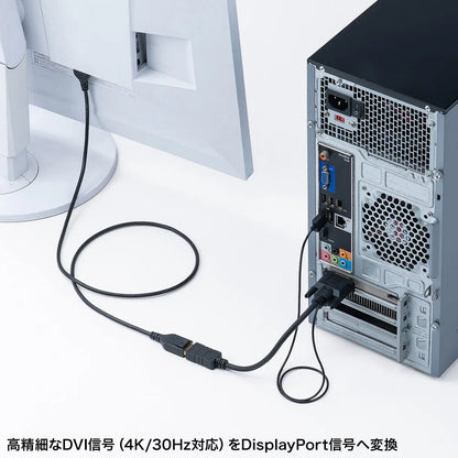DVI-to-DisplayPort Conversion Adapter (4K/30Hz) AD-DVDP01