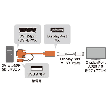 DVI-to-DisplayPort Conversion Adapter (4K/30Hz) AD-DVDP01