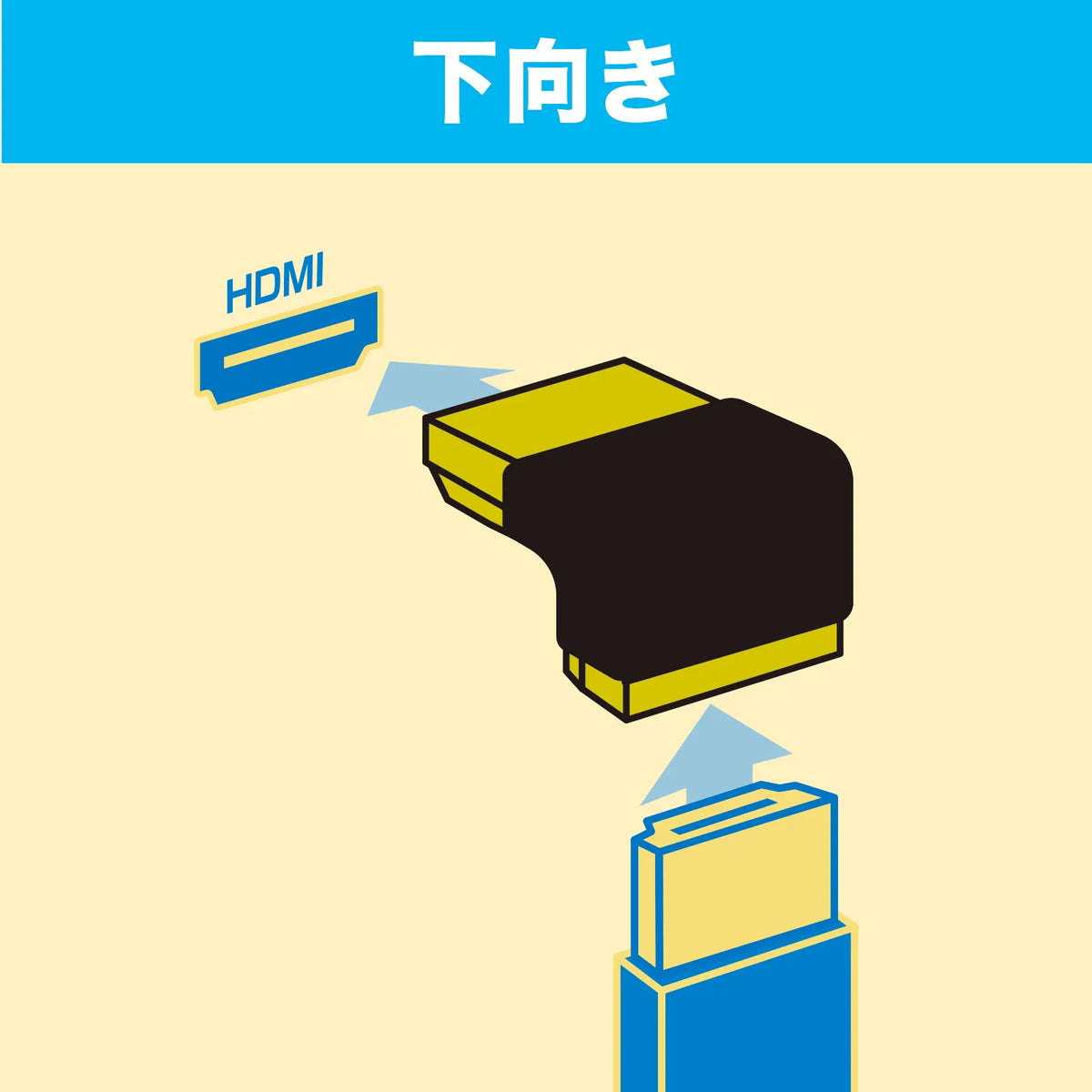 HDMI adapter, L-shaped (bottom) AD-HD27LD