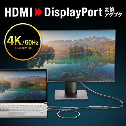HDMI-to-DisplayPort conversion adapter (4K/60Hz) AD-HD31DP