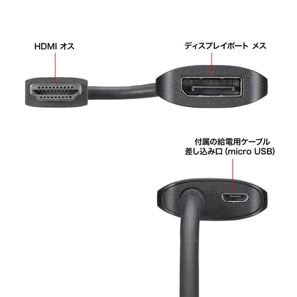 HDMI-DisplayPort変換アダプタ(8K/30Hz) AD-HD32DP