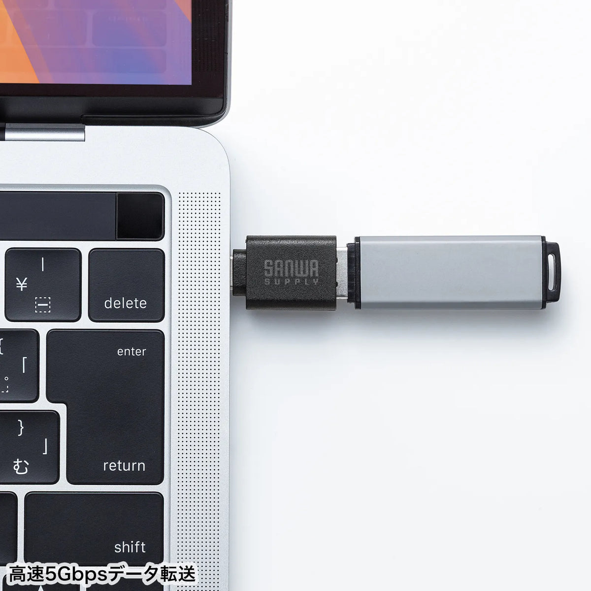 USB 5Gbps Type-C Conversion Adapter (A to C, Resin Connector) AD-USB32CAF