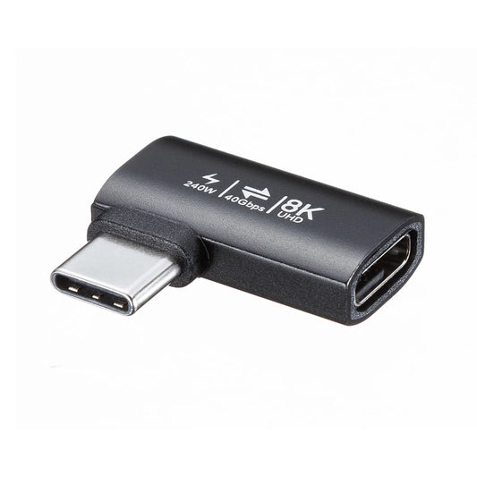 Type-C Conversion Adapter (C to C, L-shaped side insertion, 40Gbps, 240W) AD-USB35CCFLY