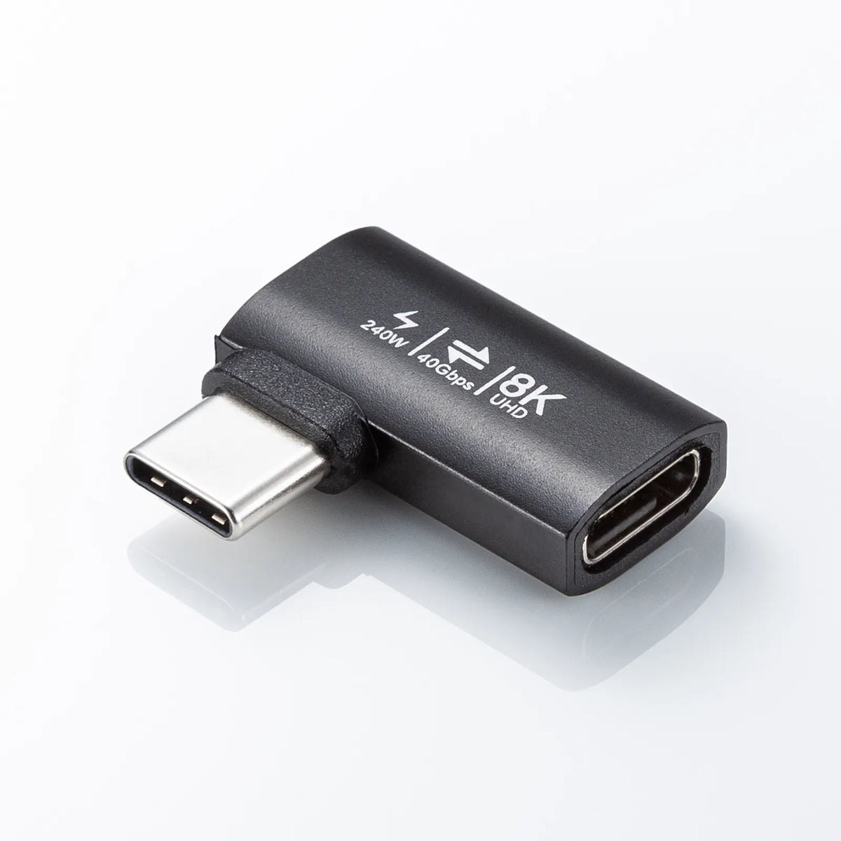 Type-C Conversion Adapter (C to C, L-shaped side insertion, 40Gbps, 240W) AD-USB35CCFLY