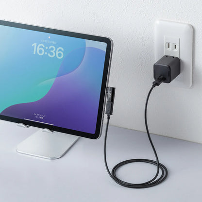 Type-C Conversion Adapter (C to C, L-shaped side insertion, 40Gbps, 240W) AD-USB35CCFLY