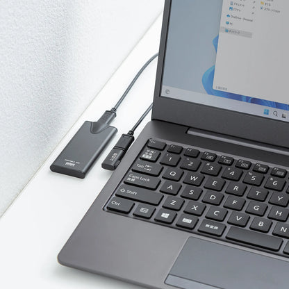 Type-C Conversion Adapter (C to C, L-shaped side insertion, 40Gbps, 240W) AD-USB35CCFLY
