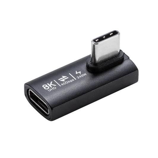 Type-C Conversion Adapter (C to C, L-shaped vertical insertion, 40Gbps, 240W) AD-USB36CCFLT