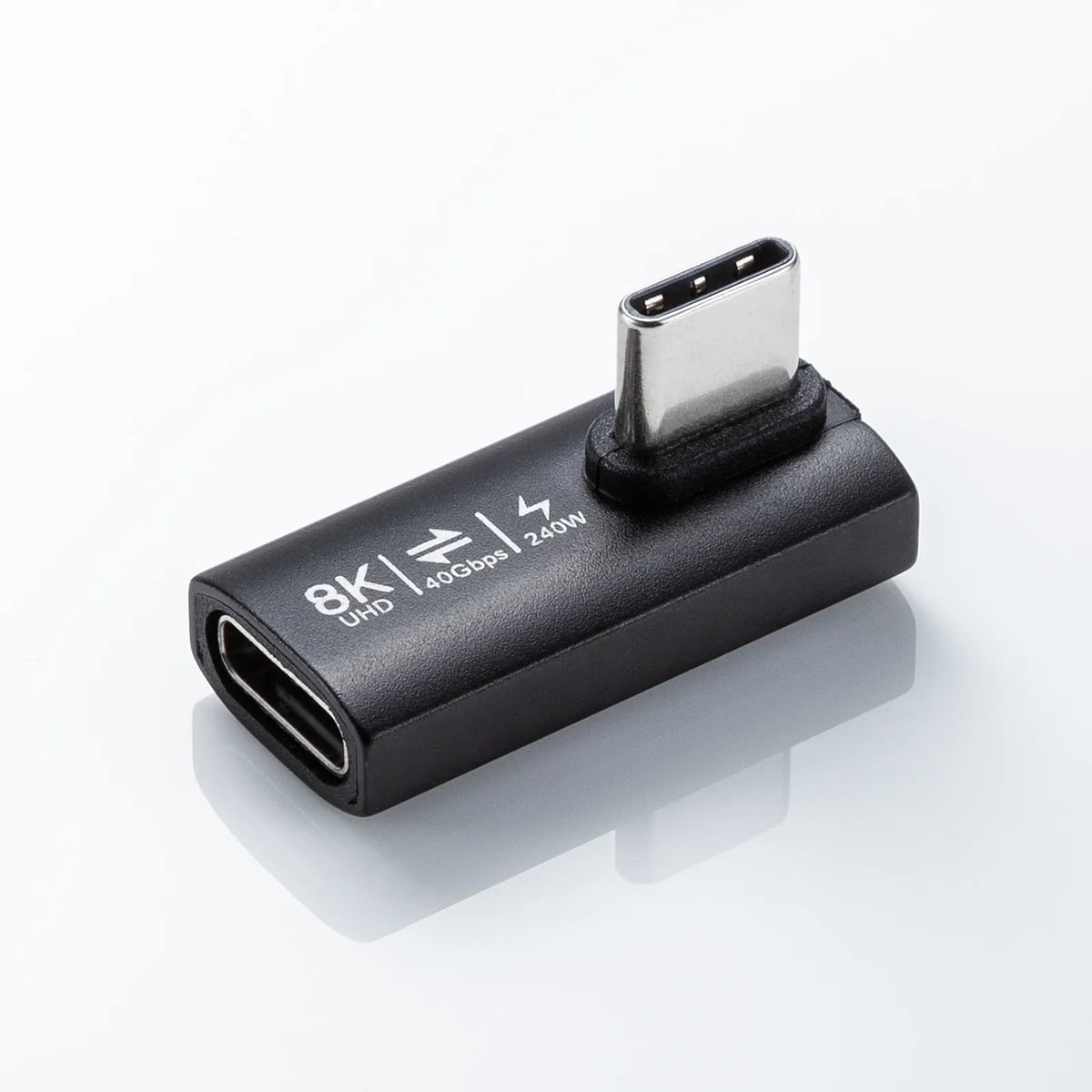 Type-C Conversion Adapter (C to C, L-shaped vertical insertion, 40Gbps, 240W) AD-USB36CCFLT