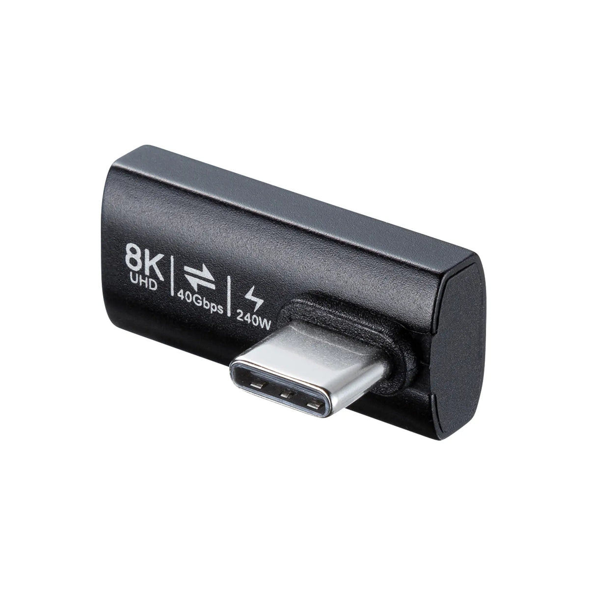 Type-C Conversion Adapter (C to C, L-shaped vertical insertion, 40Gbps, 240W) AD-USB36CCFLT