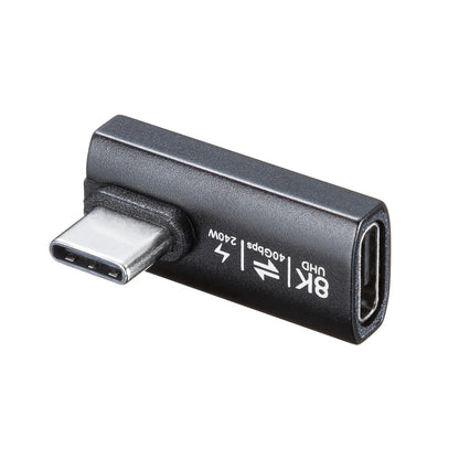 Type-C Conversion Adapter (C to C, L-shaped vertical insertion, 40Gbps, 240W) AD-USB36CCFLT