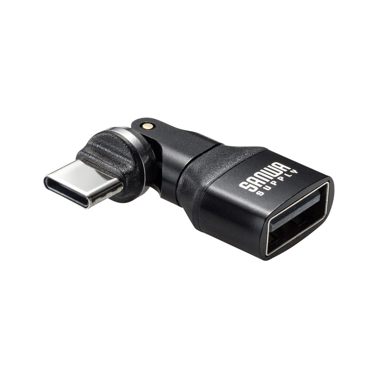 USB2.0 Type-C変換アダプタ（AtoC・540度回転） AD-USB37CAFBK