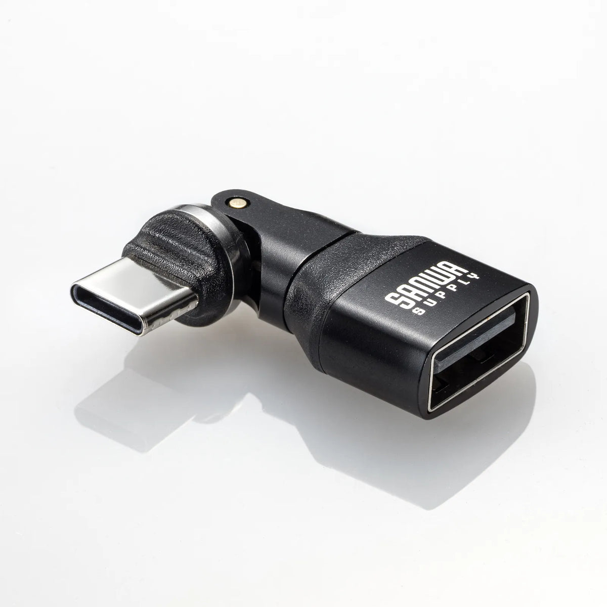 USB2.0 Type-C変換アダプタ（AtoC・540度回転） AD-USB37CAFBK