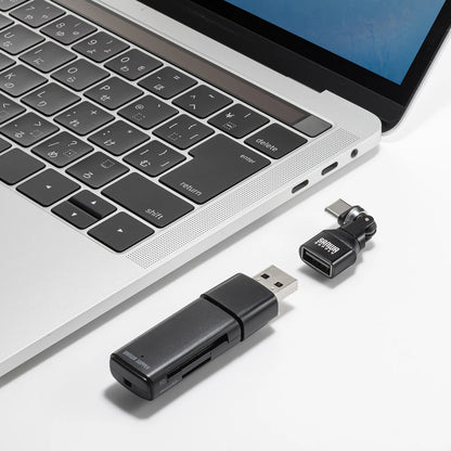 USB2.0 Type-C変換アダプタ（AtoC・540度回転） AD-USB37CAFBK