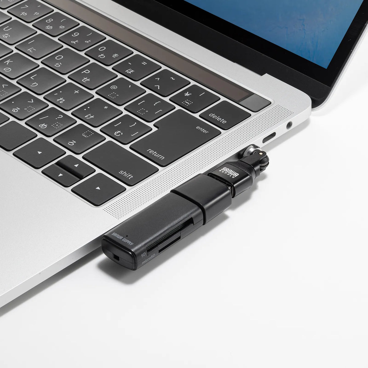 USB2.0 Type-C変換アダプタ（AtoC・540度回転） AD-USB37CAFBK