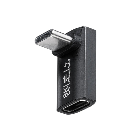 Type-C Conversion Adapter (C to C, L-shaped vertical, 40Gbps, 240W) AD-USB38CCFL