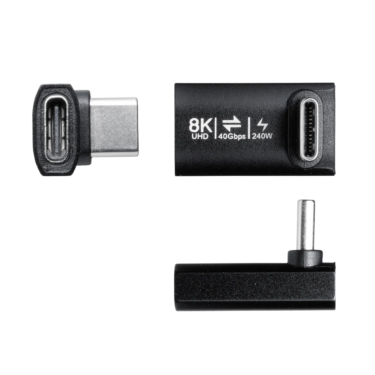 Type-C変換アダプタ（CtoC・L字垂直・40Gbps・240W） AD-USB38CCFL