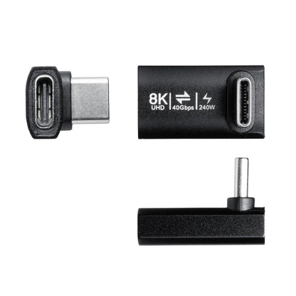 Type-C変換アダプタ（CtoC・L字垂直・40Gbps・240W） AD-USB38CCFL