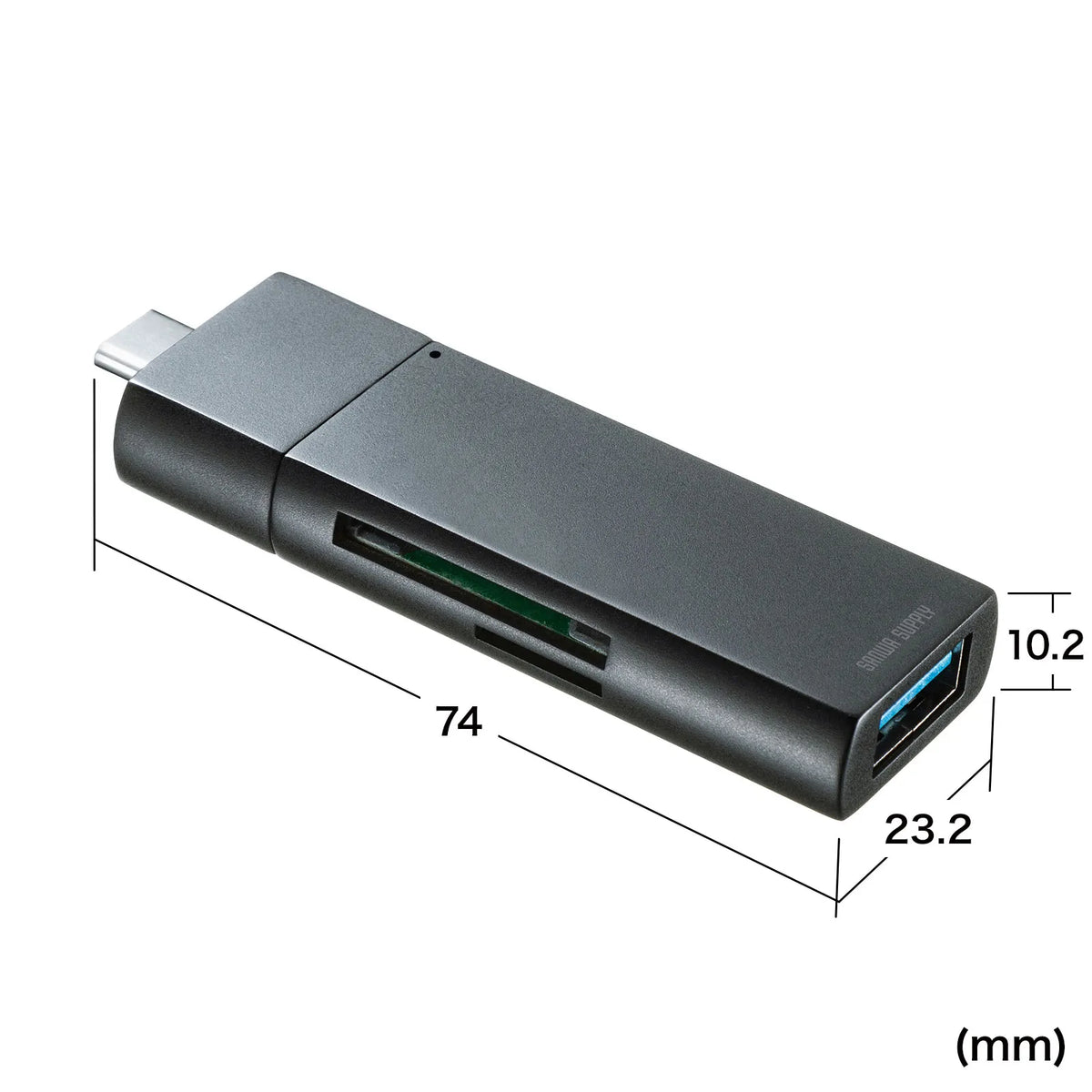 Type-C Compact Card Reader (with 1 USB port) ADR-3TCMS7BKN