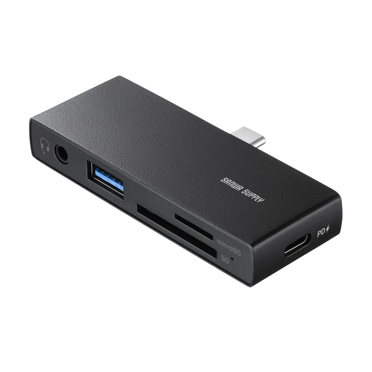 USB 5Gbps Type-C Card Reader (with 2 USB ports) ADR-5TCSDP3BK