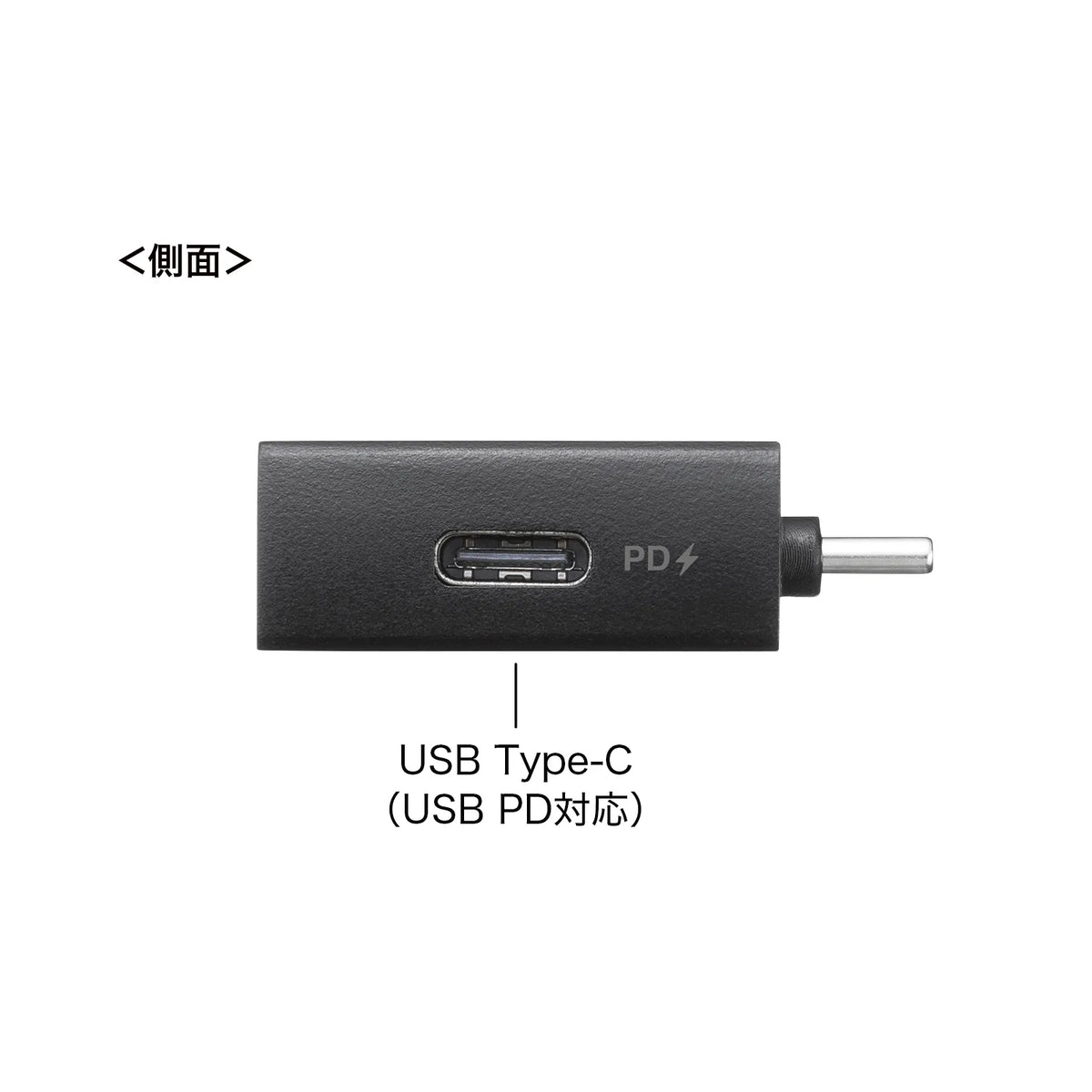 USB 5Gbps Type-C Card Reader (with 2 USB ports) ADR-5TCSDP3BK
