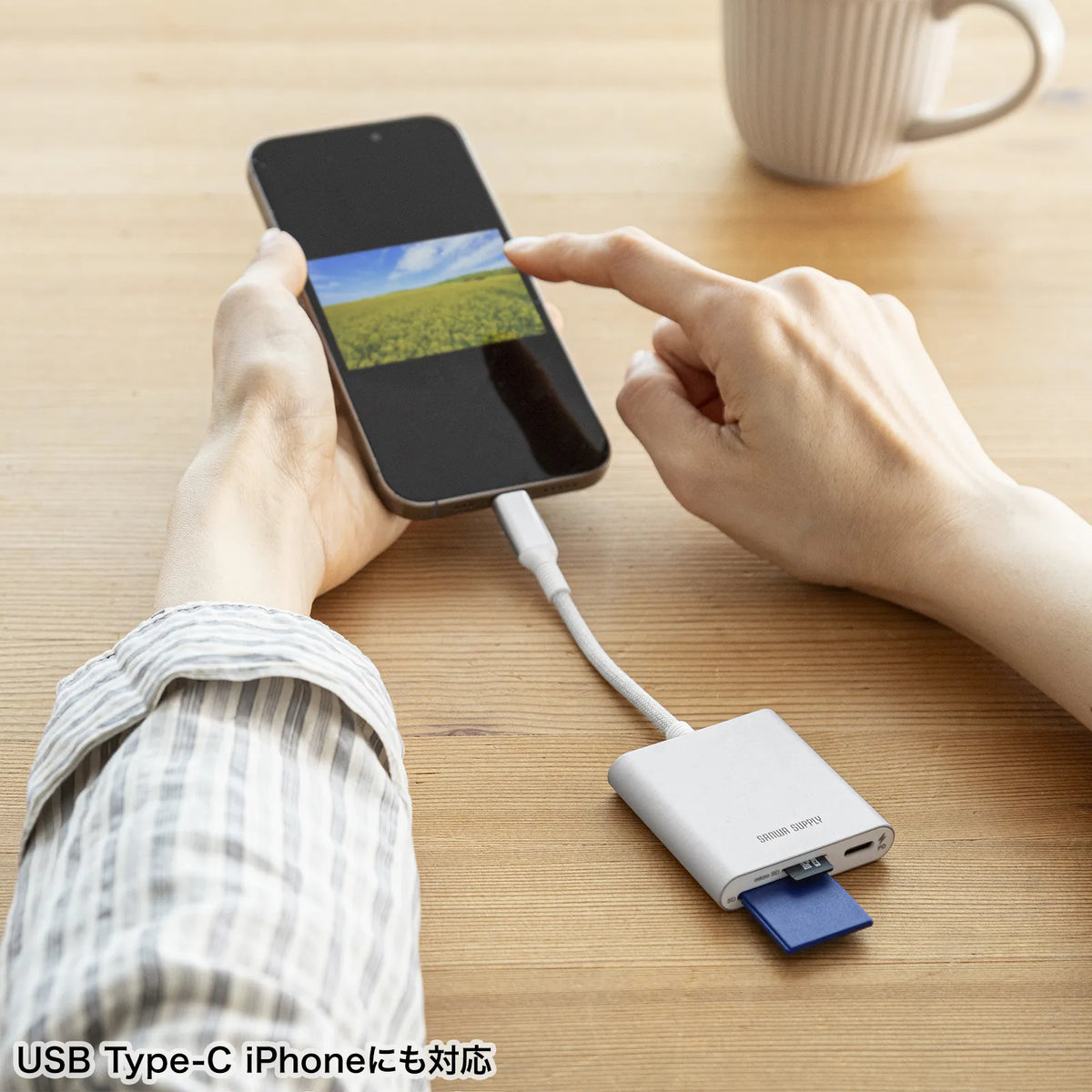 USB PD Charging Compatible Type-C Card Reader ADR-5TCSDPW