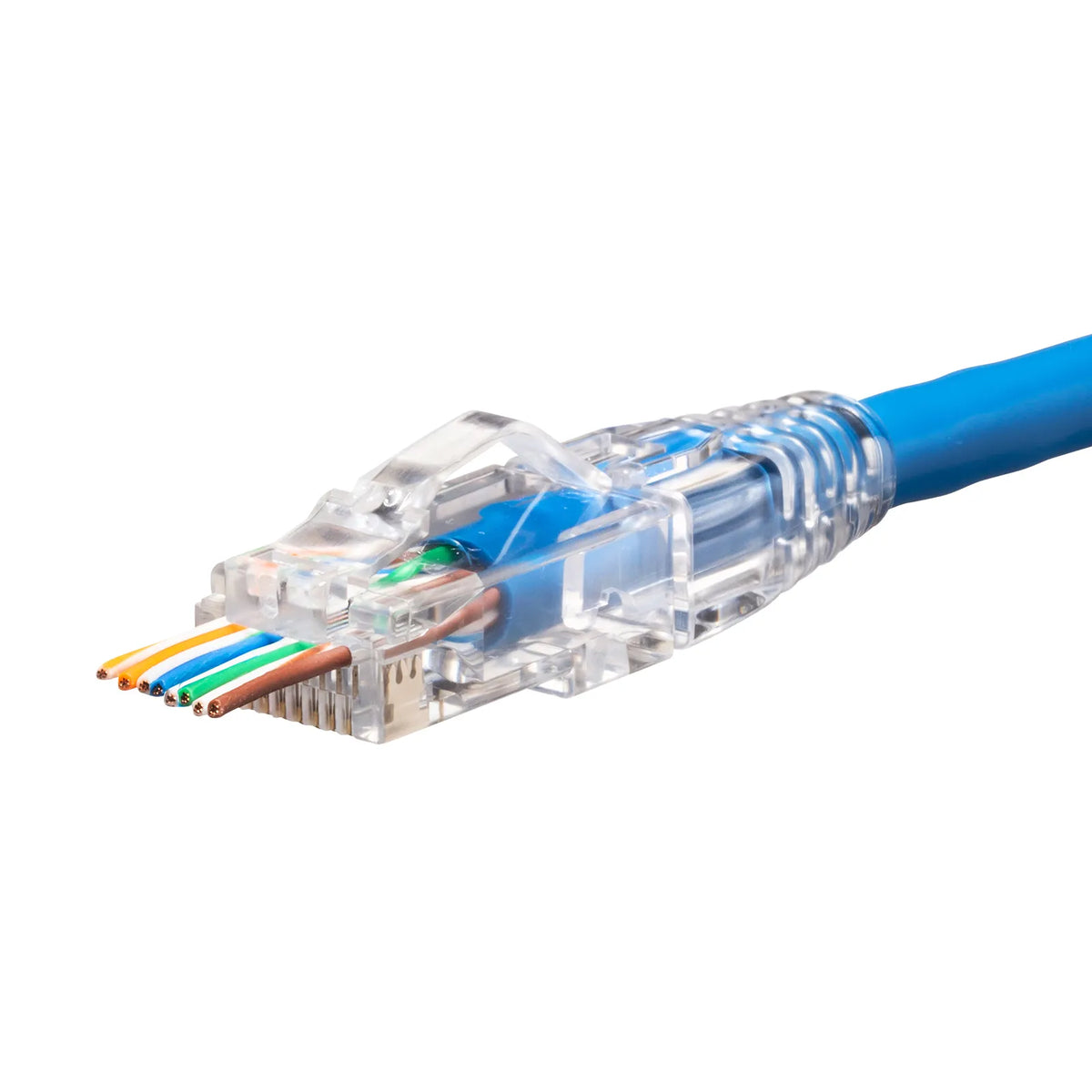 RJ-45 connector (Category 6A, through-type, V-latch, with boot) ADT-6ARJKNH-100