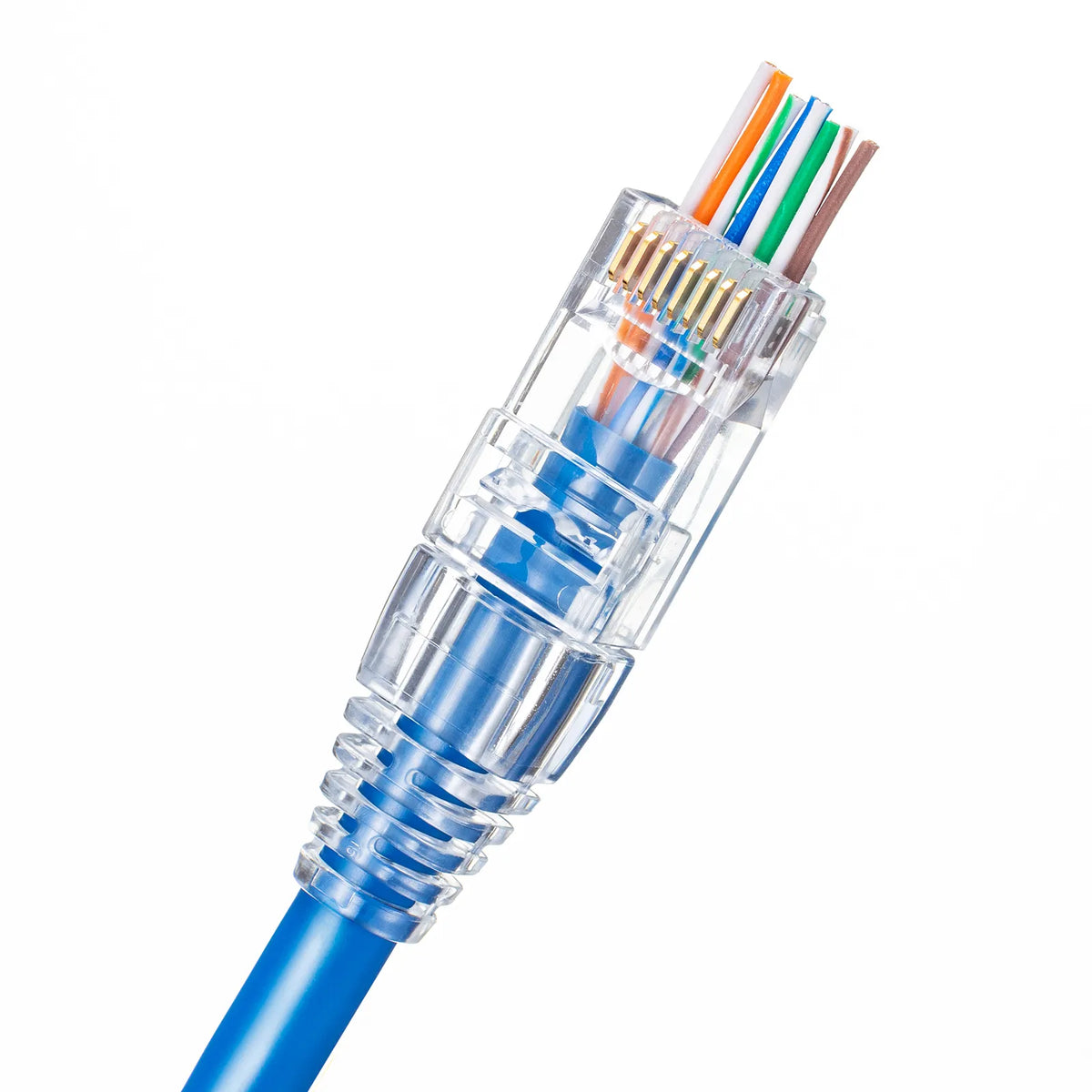 RJ-45 connector (Category 6A, through-type, V-latch, with boot) ADT-6ARJKNH-100