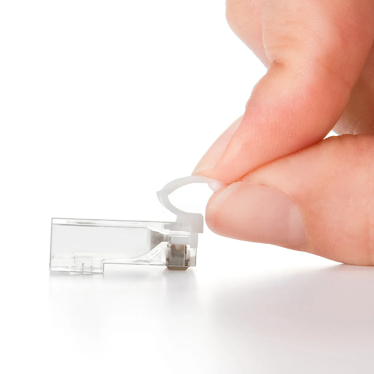 Category 5e RJ-45 connector with tab breakage prevention, ADT-RJ45TS-10