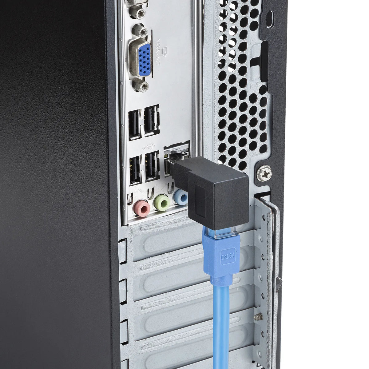 RJ-45L type conversion adapter (bottom outlet, Category 6A STP) ADT-RJ6A-LD