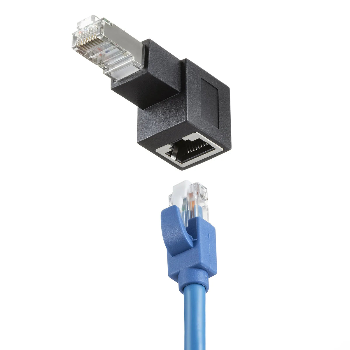 RJ-45L type conversion adapter (bottom outlet, Category 6A STP) ADT-RJ6A-LD