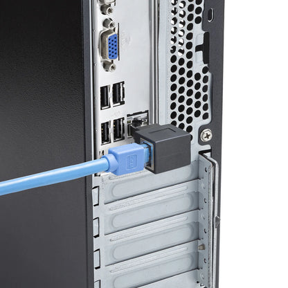 RJ-45L type conversion adapter (left-side output, Category 6A STP) ADT-RJ6A-LL