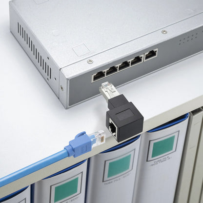RJ-45L type conversion adapter (left-side output, Category 6A STP) ADT-RJ6A-LL